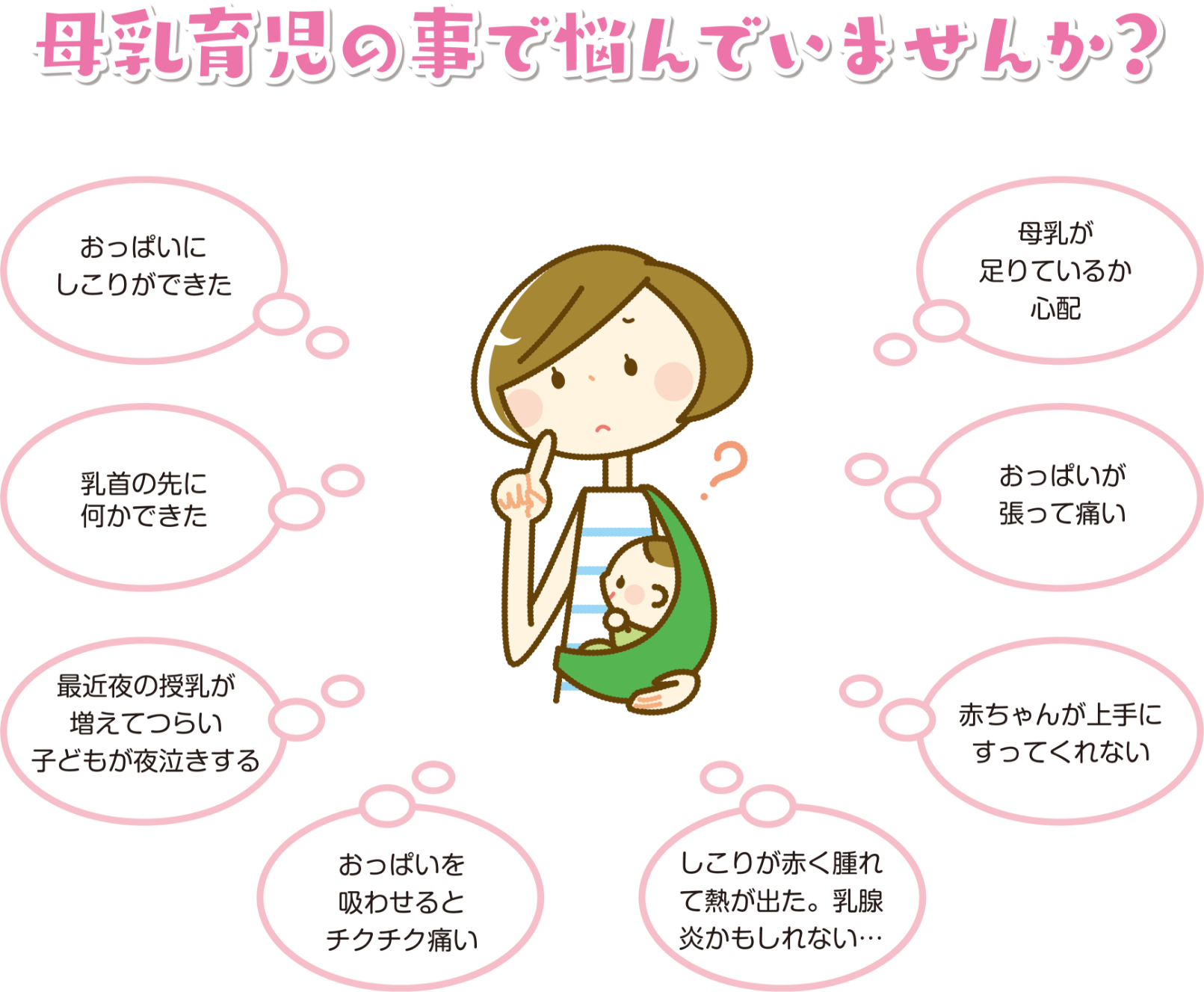 母乳育児の事で悩んでいませんか？